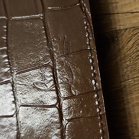 Christian Louboutin Kios Crocodile Pattern Card Holder/Card Case Wallet - Picture 3 of 5